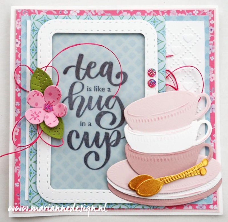 Marianne Design: Craftables Dies - Tea Cup With Spoon
