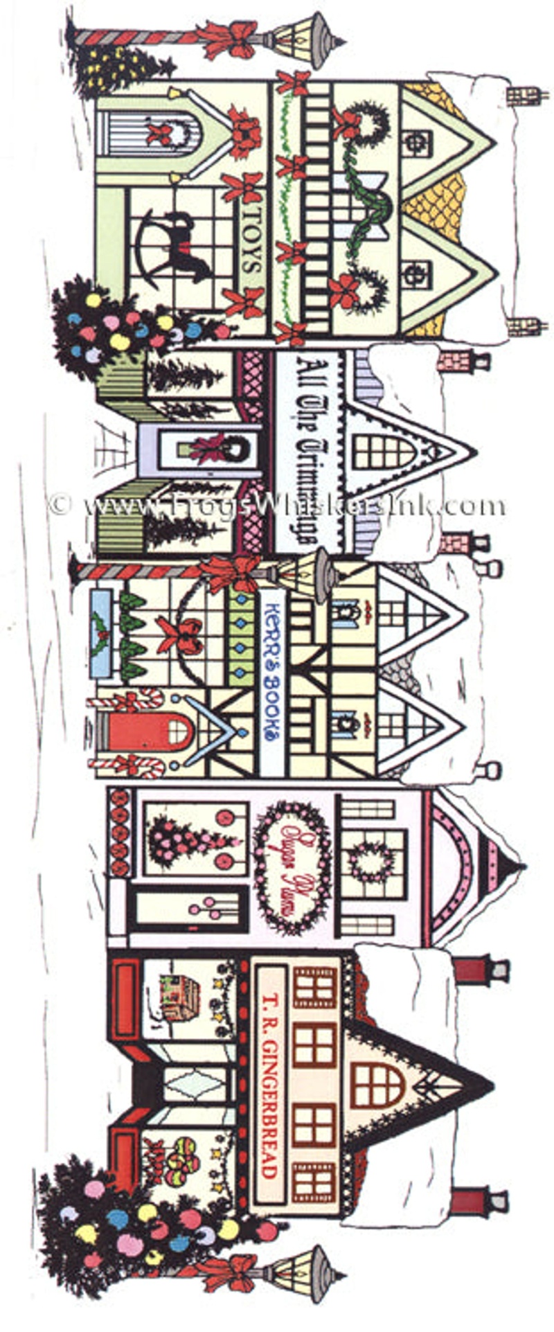 Frog's Whiskers Ink Stamps - Christmas Village