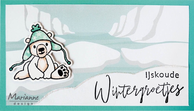 Marianne Design Eline's Polar Bears Stamp & Die Set