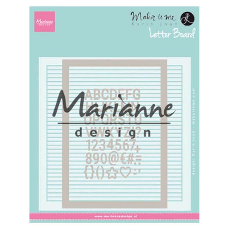 Marianne Design Embossing Folder Karin Joan's Letter Board
