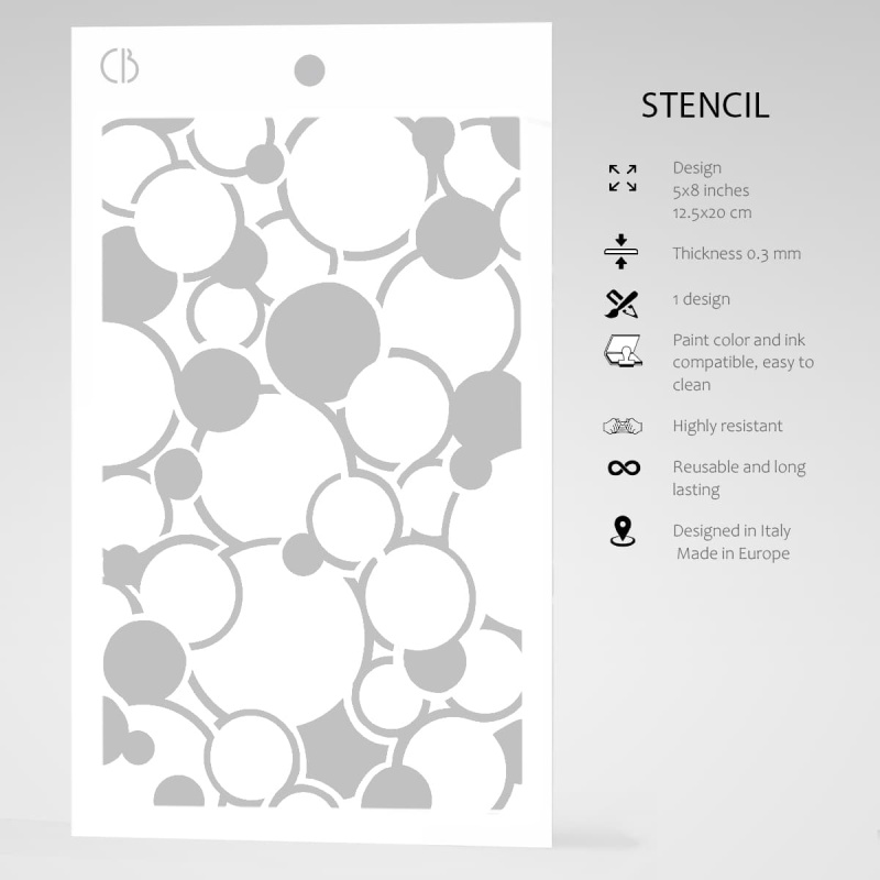 Texture Stencil 5"X8" Bubbles