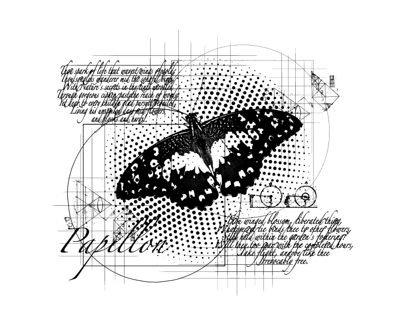 Creative Expressions Andy Skinner Papillon Dreams 4.6 In X 4.0 In Rubber Stamp