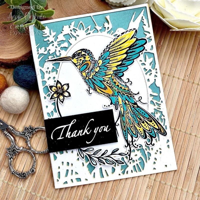 Creative Expressions Designer Boutique Doodle Hummingbird 6 In X 4 In Clear Stamp Set