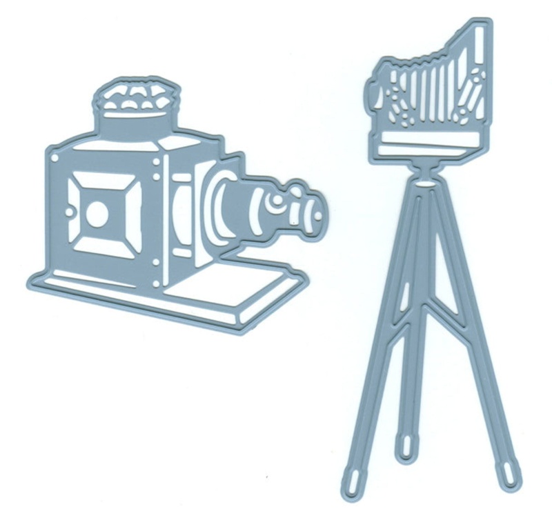 Joy! Crafts Cutting And Embossing Die (2Pcs) - Magic Lantern - Camera On Stand/Camera