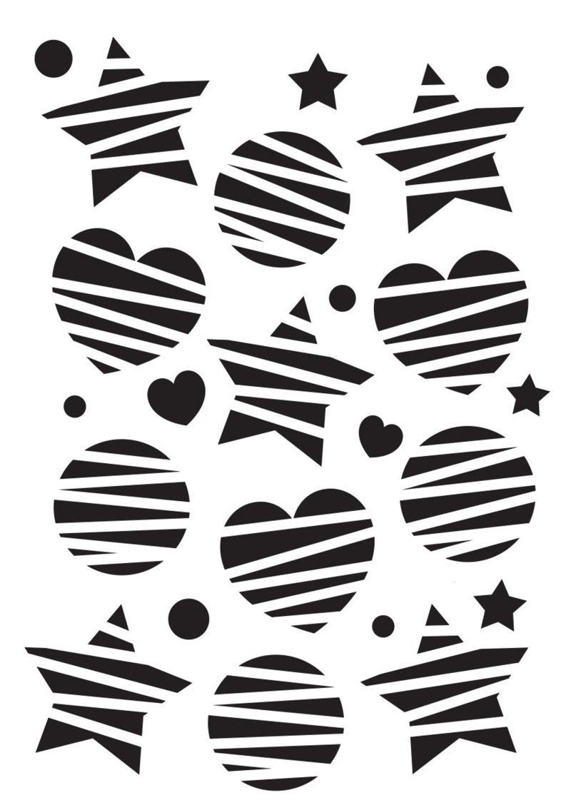 Creative Expressions Mini Stencil All In Stripes 4.0 In X 3.0 In