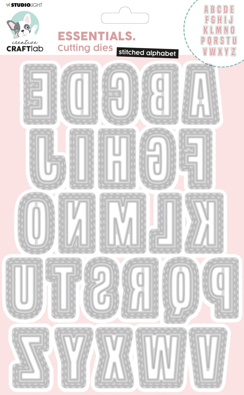 Ccl Cutting Die Stitched Alphabet Essentials 157X218x1mm 1 Pc Nr.157