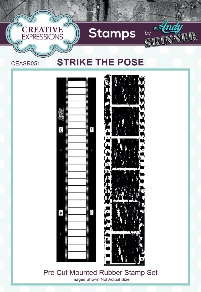 Creative Expressions Andy Skinner Strike The Pose 1 In X 4.7 In Rubber Stamp