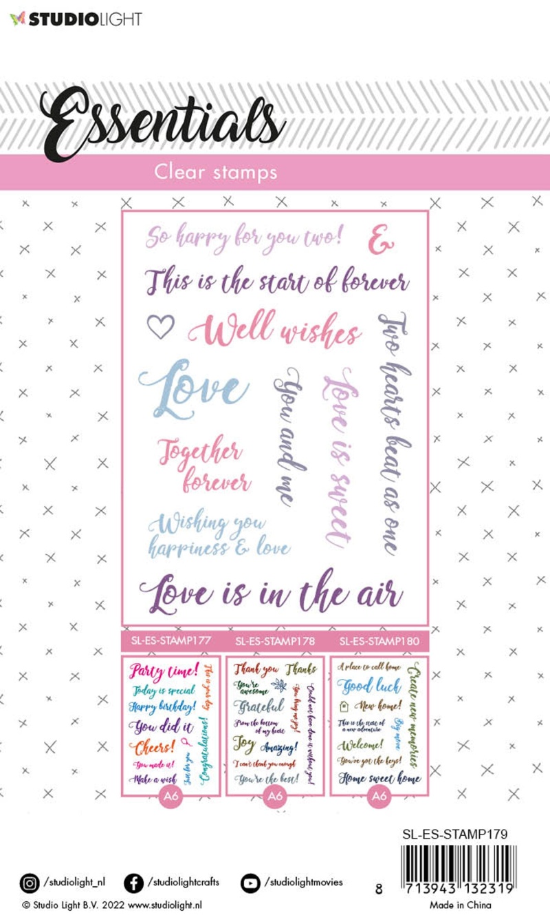 Sl Clear Stamp Sentiments/Wishes - Love Essentials 105X148x3mm 1 Pc Nr.179