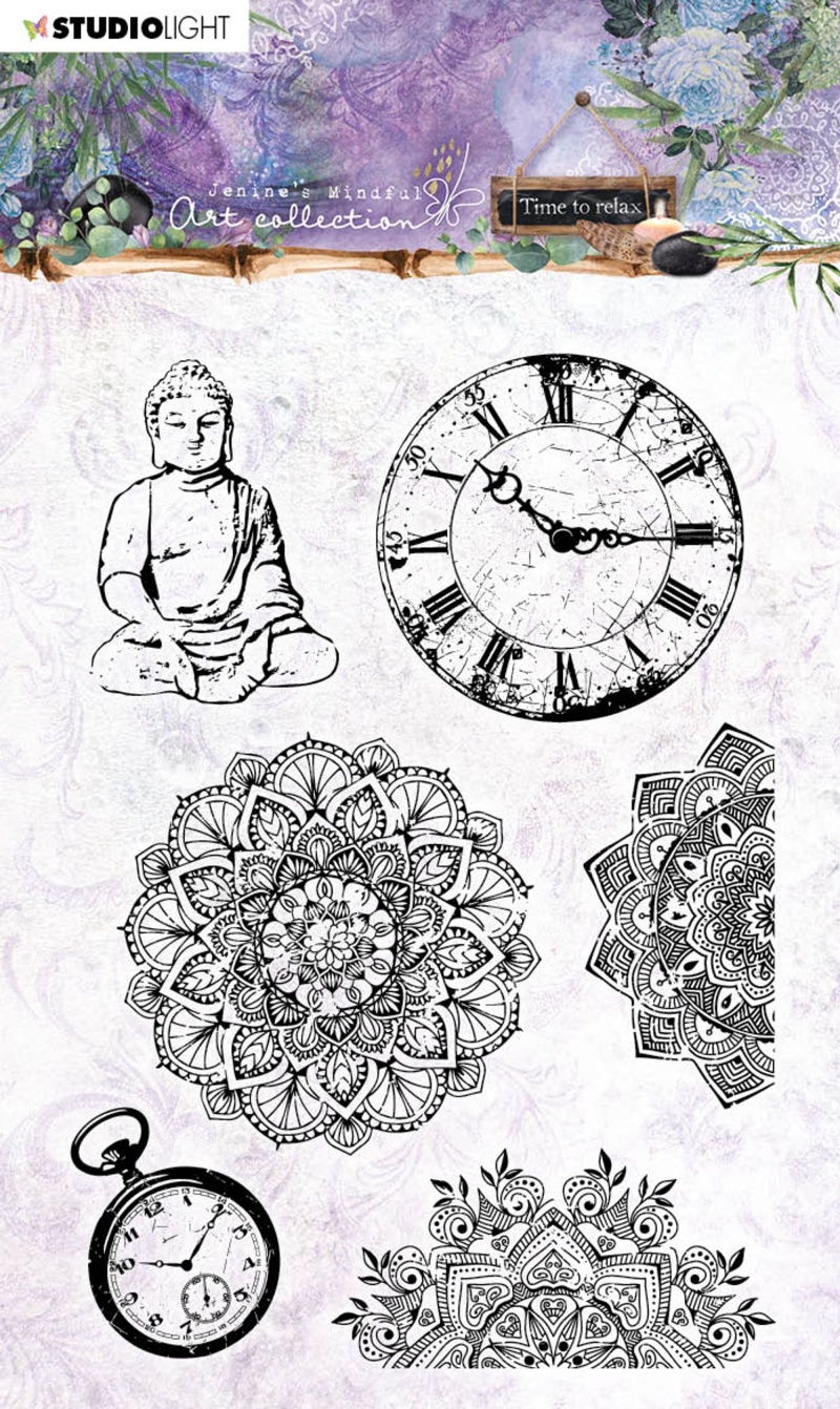 Jenine's Mindful Art Clear Stamp Time To Relax 105X148mm Nr.17