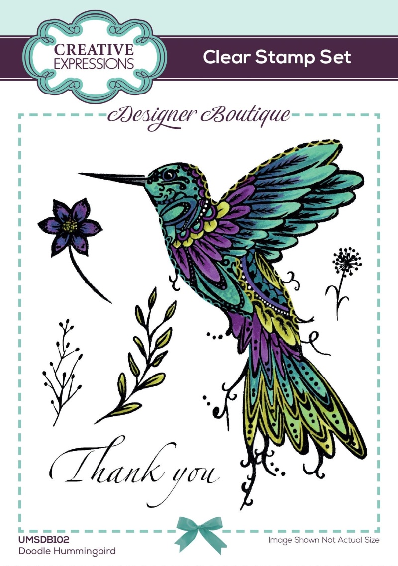 Creative Expressions Designer Boutique Doodle Hummingbird 6 In X 4 In Clear Stamp Set