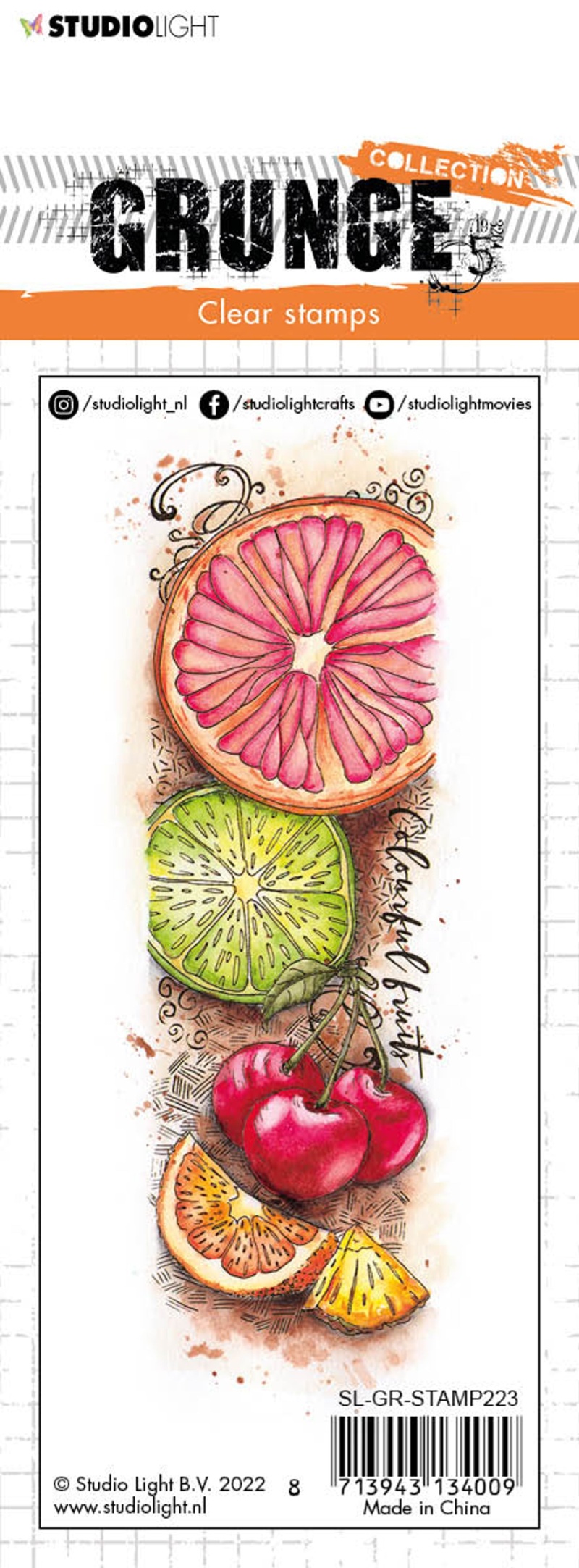 Sl Clear Stamp Colourful Fruit Grunge Collection 148X52,2X3mm 1 Pc Nr.223