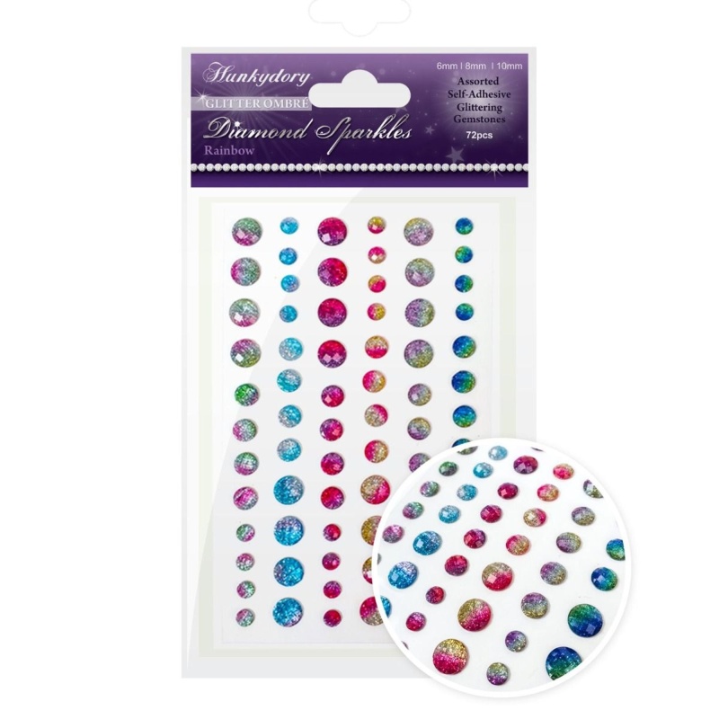 Diamond Sparkles Gemstones - Glitter Ombre - Rainbow