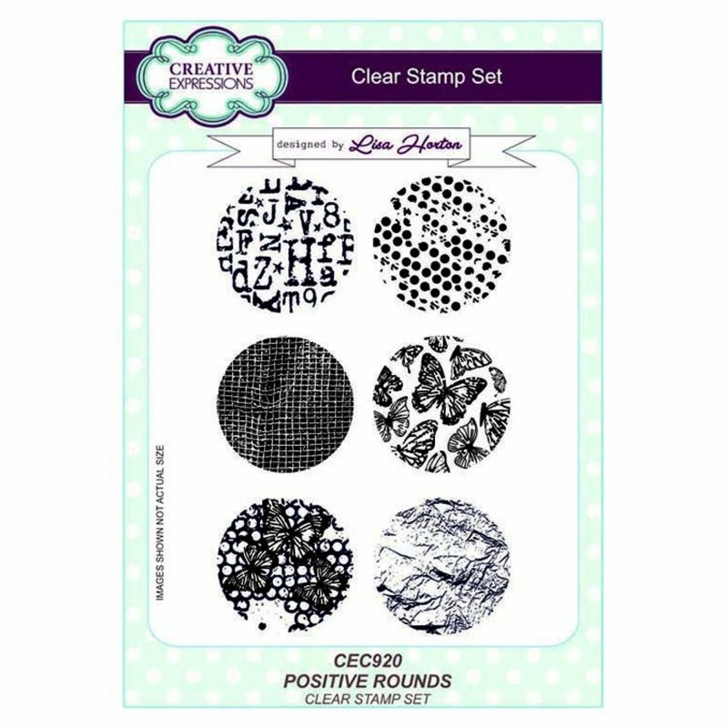 Creative Expressions A5 Artist Trading Clear Stamp Set Positive Rounds