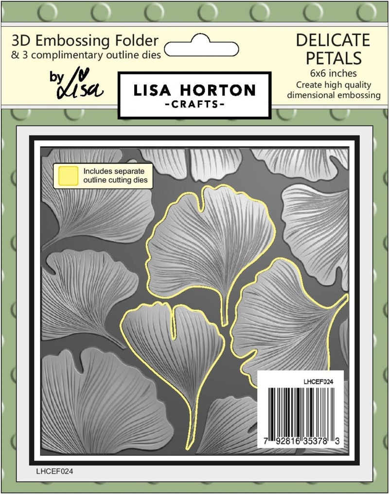 Delicate Petals 6X6 3D Embossing Folder With 3 Cutting Dies