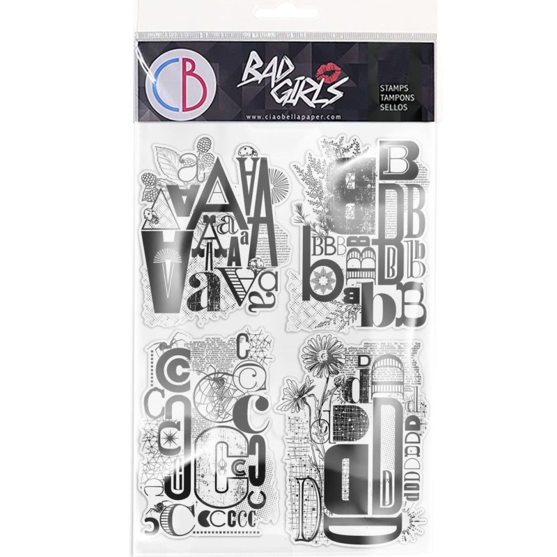 Ciao Bella Clear Stamp Set 6"X8" Design Letters Abcd