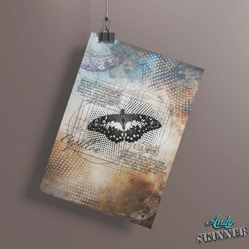 Creative Expressions Andy Skinner Papillon Dreams 4.6 In X 4.0 In Rubber Stamp