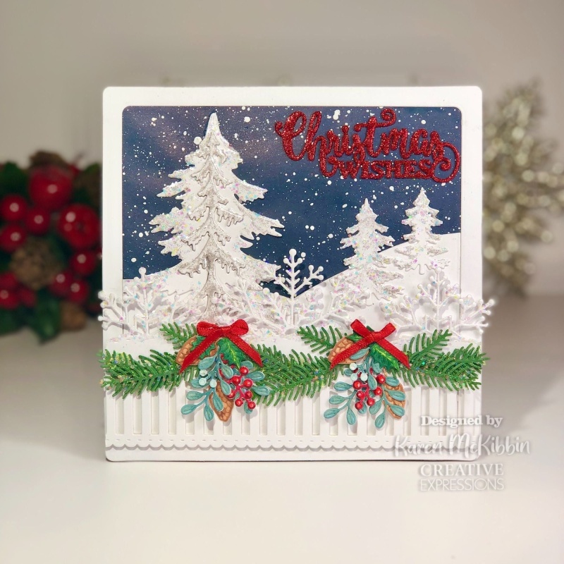 Creative Expressions Sue Wilson Festive Snowflake Scalloped Border Craft Die