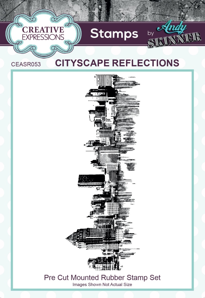 Creative Expressions Andy Skinner Cityscape Reflections 4.9 In X 1.9 In Rubber Stamp