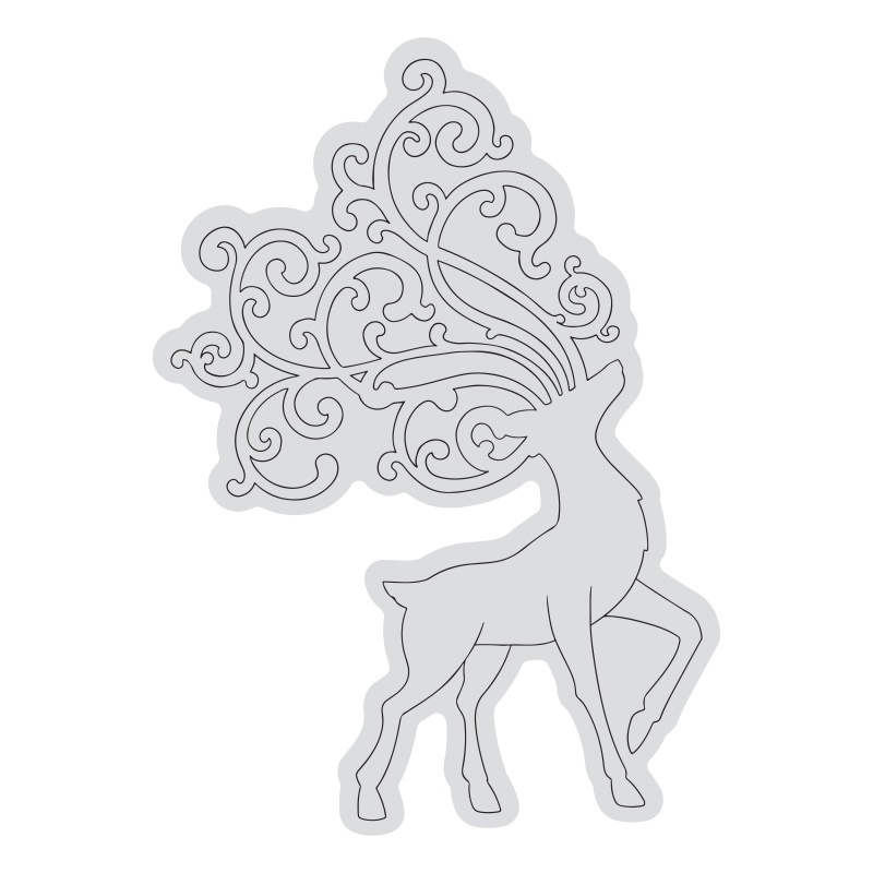 Proud Reindeer Outline Stamp (1Pc)