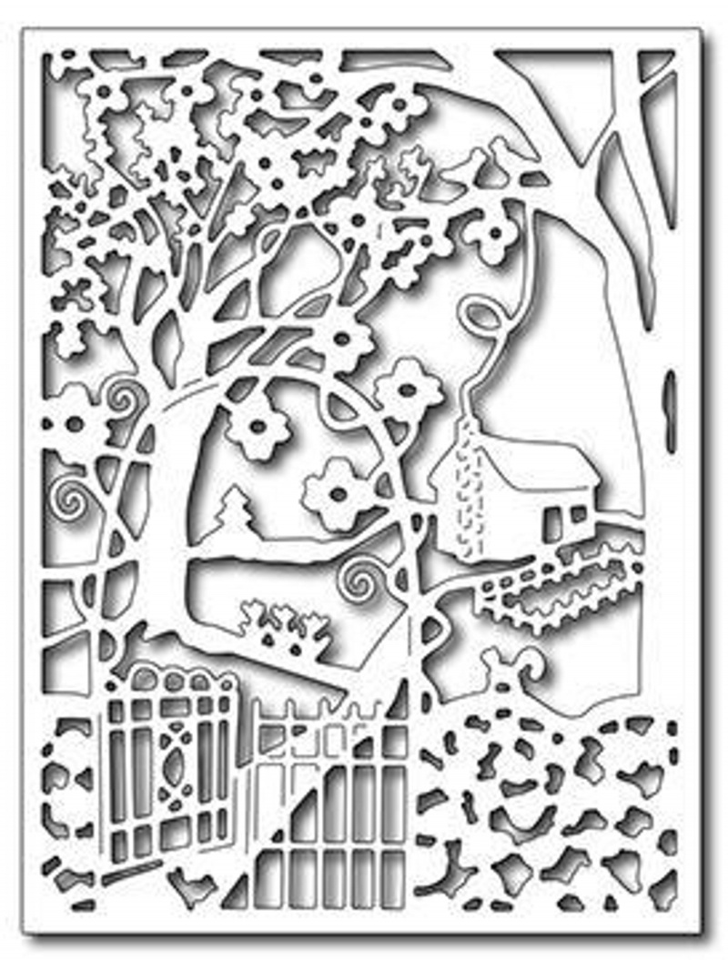 Frantic Stamper Precision Die - Spring Cottage In The Wildwoods Card Panel