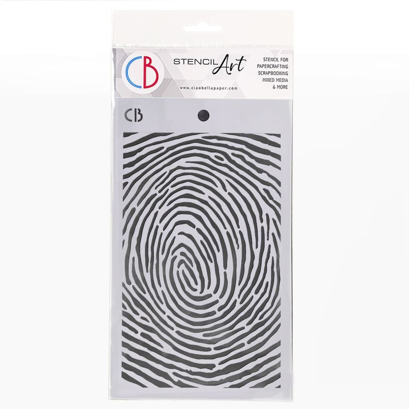 Ciao Bella Texture Stencil 5X8 Fingerprint