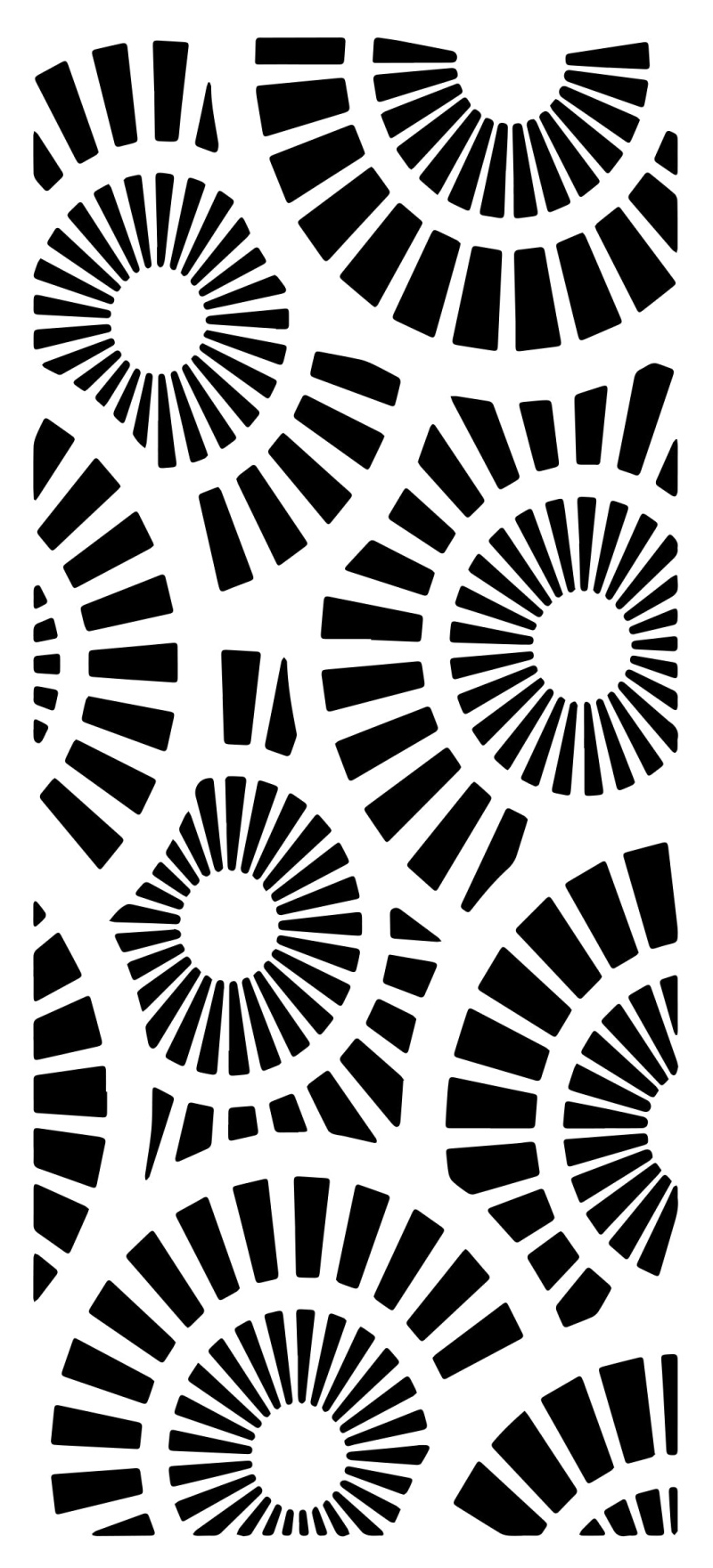 Creative Expressions Andy Skinner Spiral Burst Dl Stencil