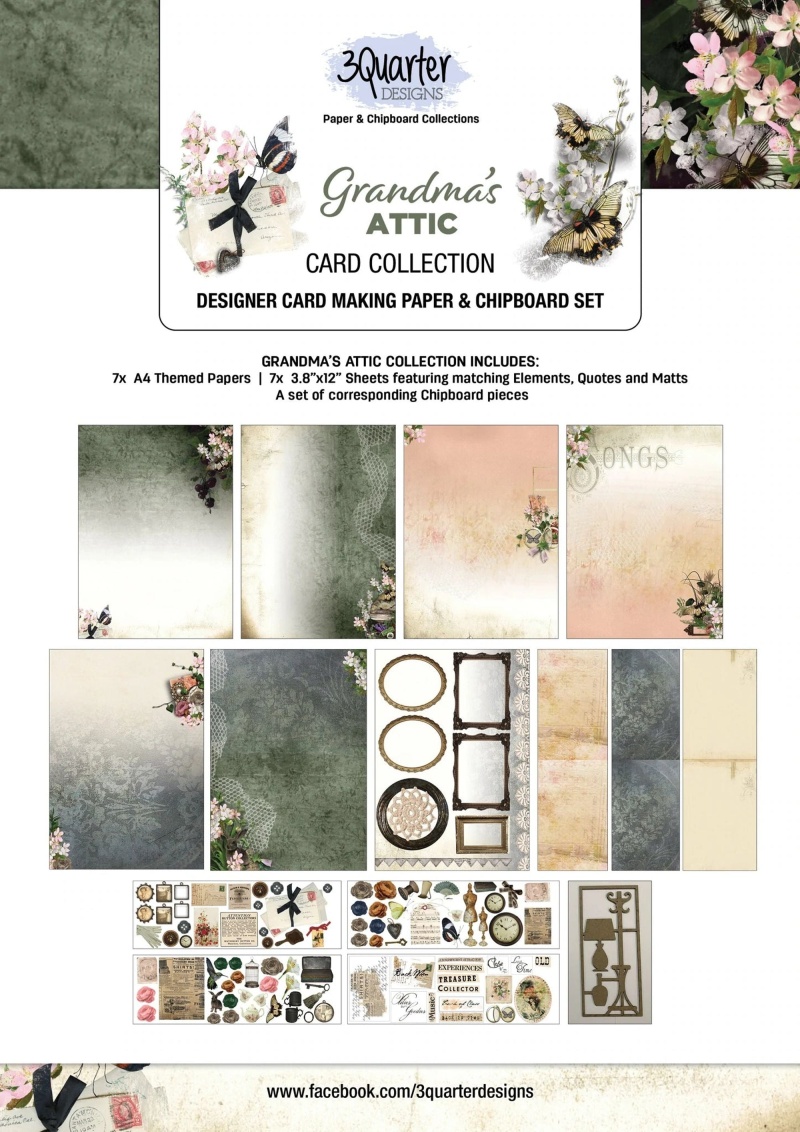 3Quarter Designs Grandma's Attic Card Collection