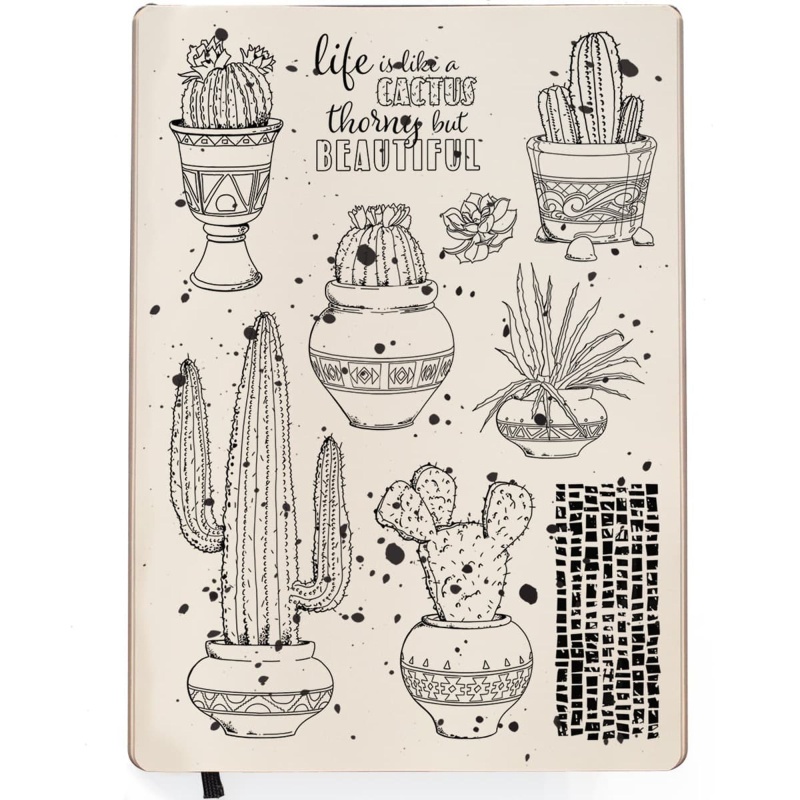 Ciao Bella Clear Stamp Set 6"X8" Life Is Like A Cactus