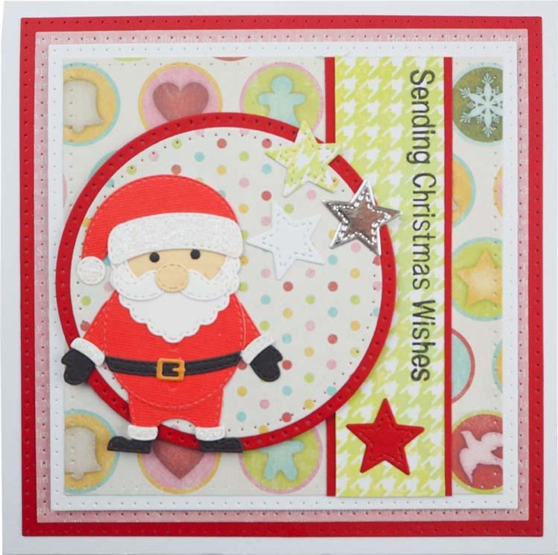 Stitched Collection Jolly Santa Craft Die