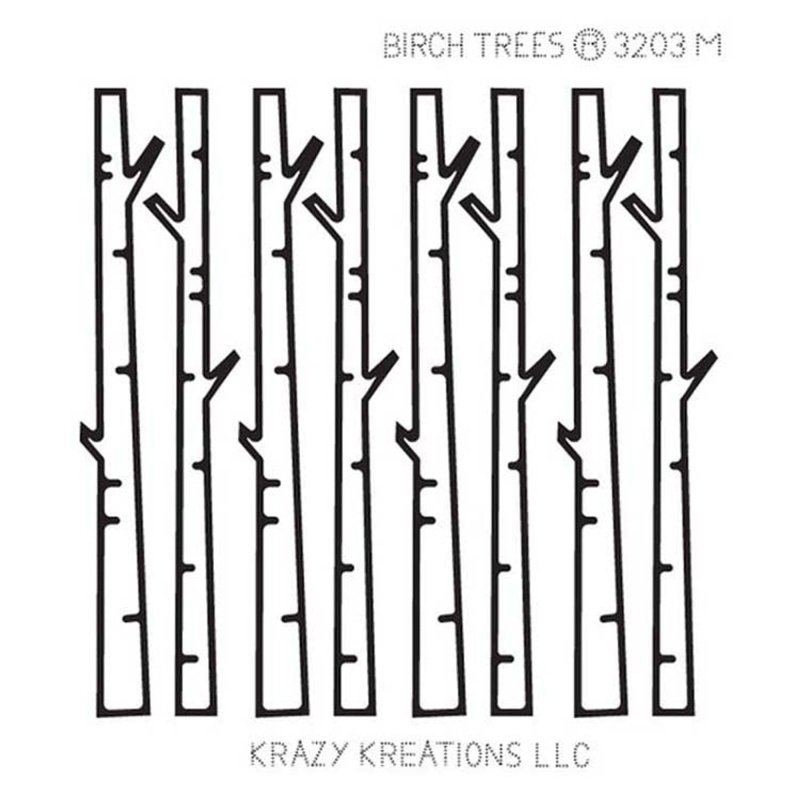 Krazy Kreations Sticker - Birch Trees