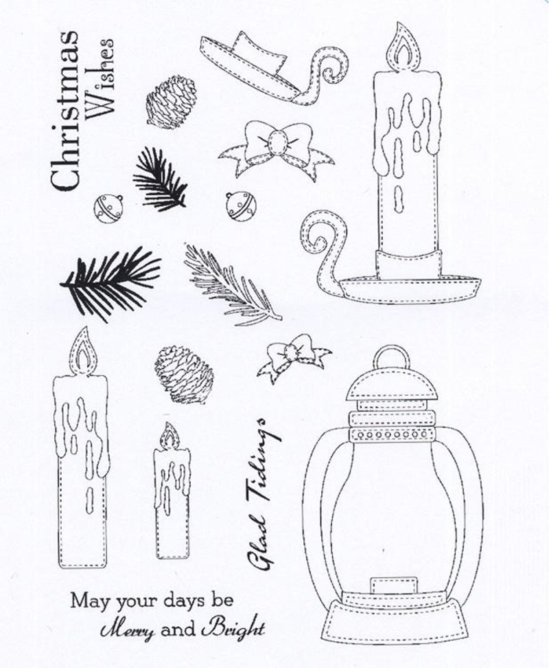 Creative Expressions - Clear Stamp Set - Candle Lit Christmas