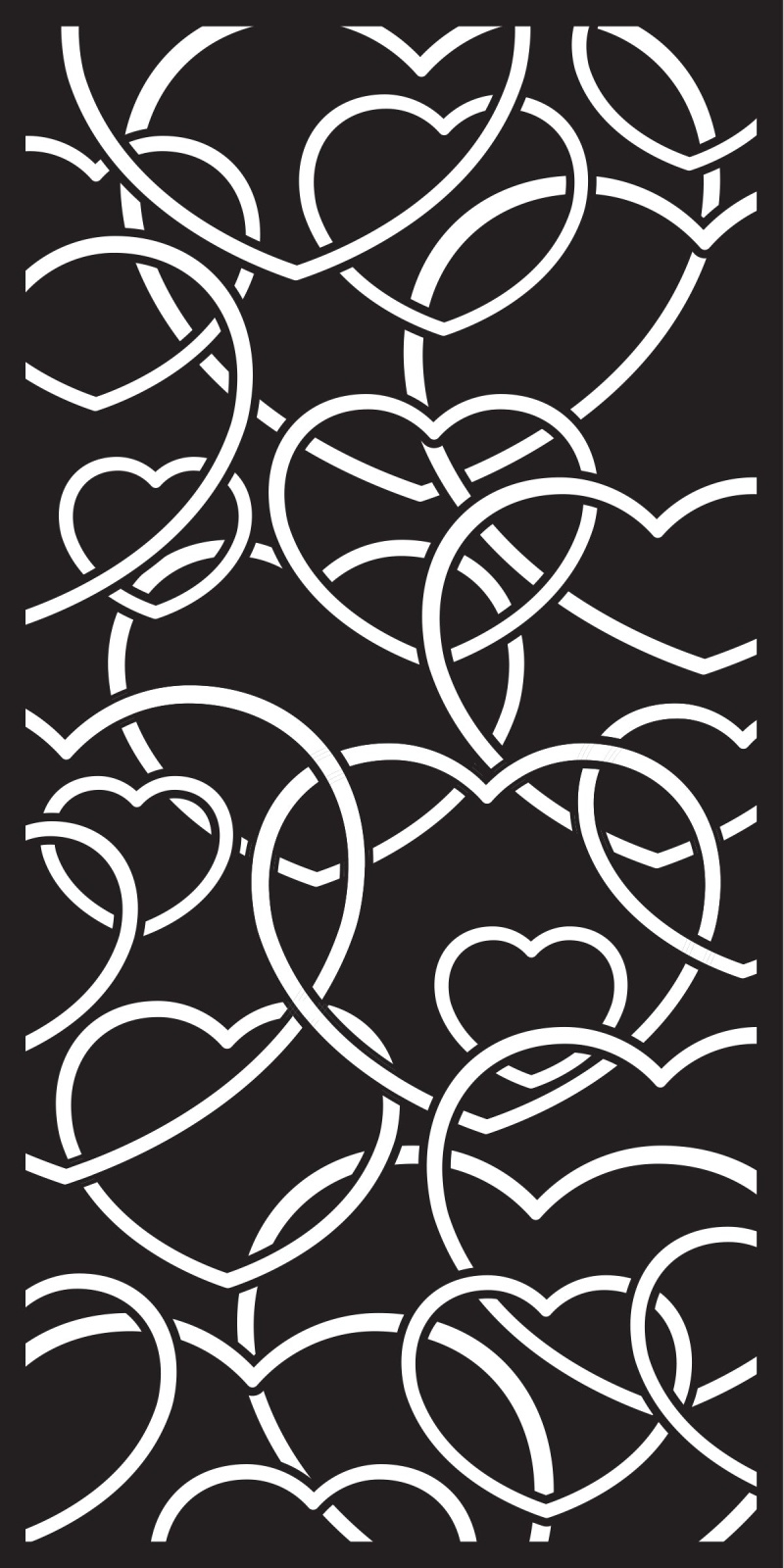Creative Expressions Entwined Hearts Dl Stencil 4 In X 8 In (10.0 X 20.3 Cm)