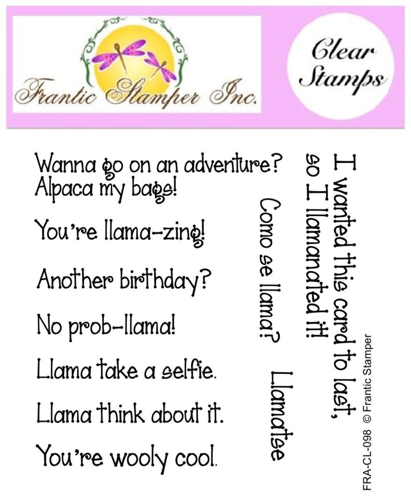 Frantic Stamper Clear Stamp Set - Llama Sentiments