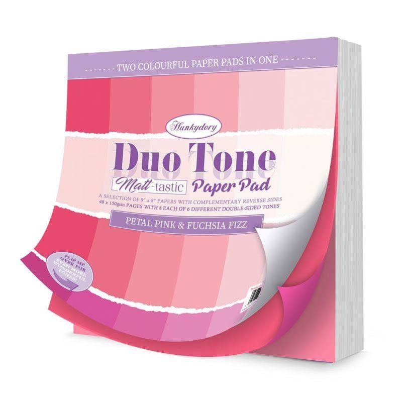 Duo Tone Paper Pad - Petal Pink & Fuchsia Fizz