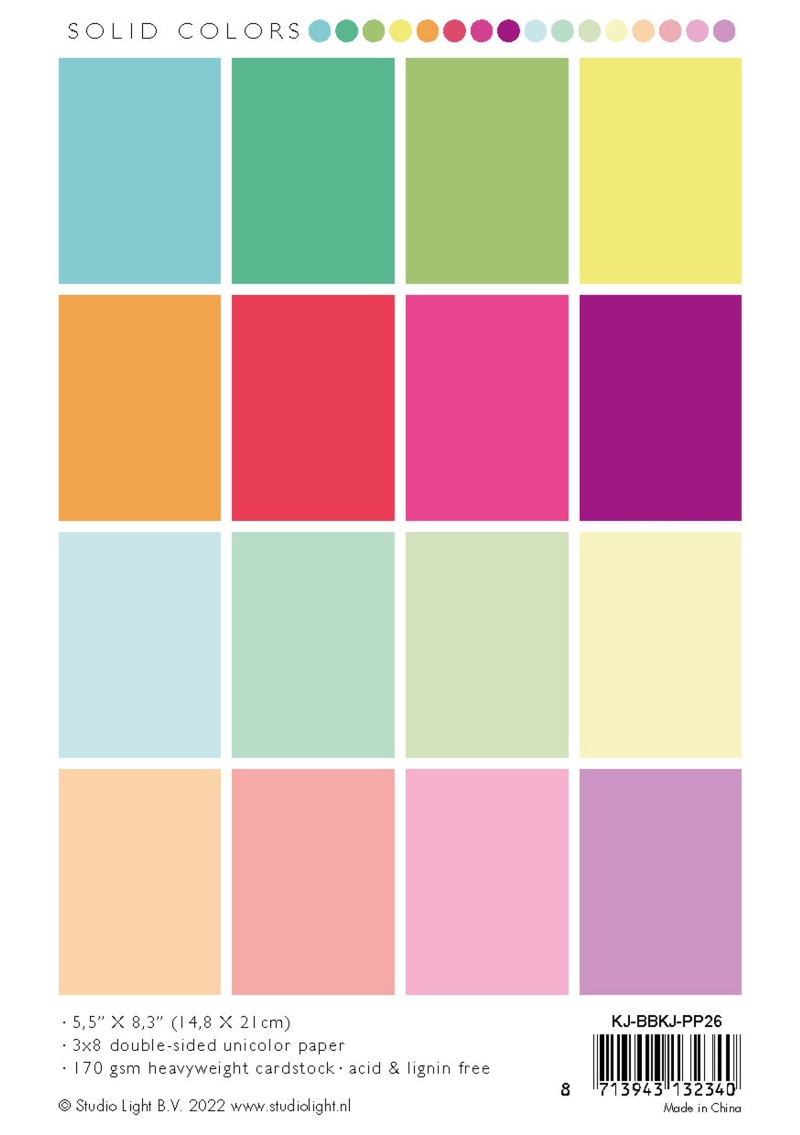 Kj Paper Pad Solid Colors Essentials 148X210x9mm 24 Sh Nr.26