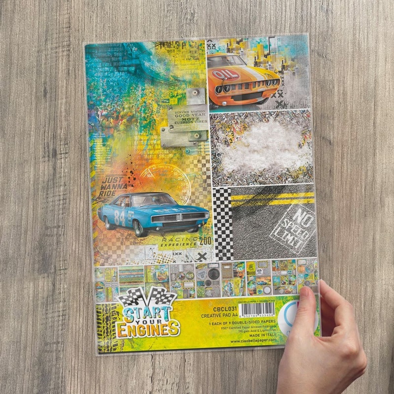 Ciao Bella Start Your Engines Creative Pad A4 9/Pkg
