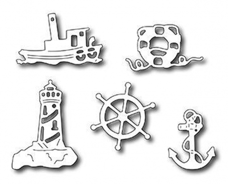 Frantic Stamper Precision Die - Nautical Icons (Set Of 5 Dies)