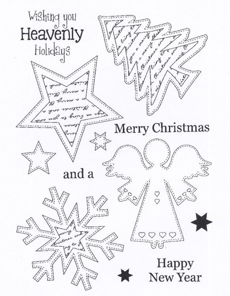 Creative Expressions - Clear Stamp Set - Stitched Angel Ornaments
