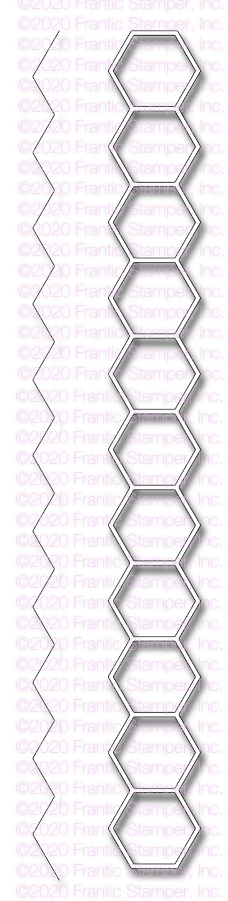 Frantic Stamper Precision Die - Slimline Hexagon Borders
