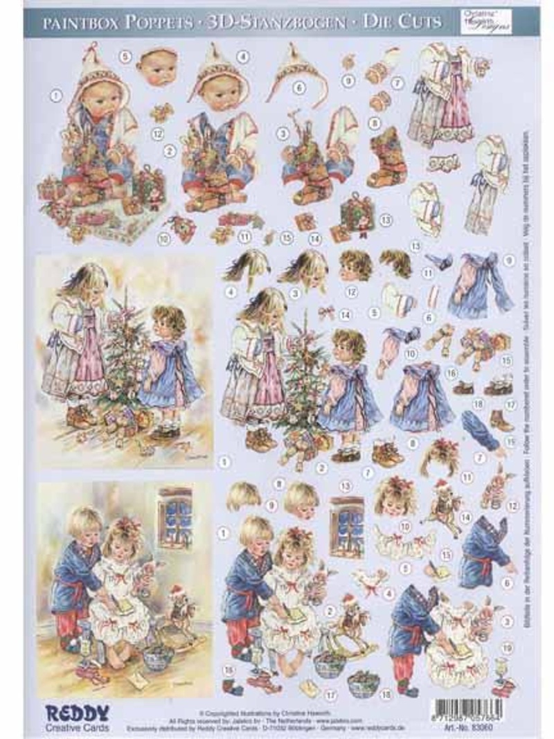 3D Paintbox Precut Christmas Babies