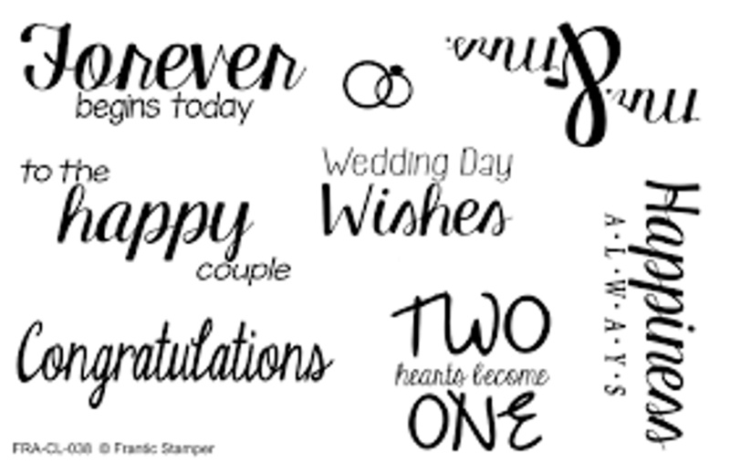 Frantic Stamper Clear Stamp Set - Wedding Wishes