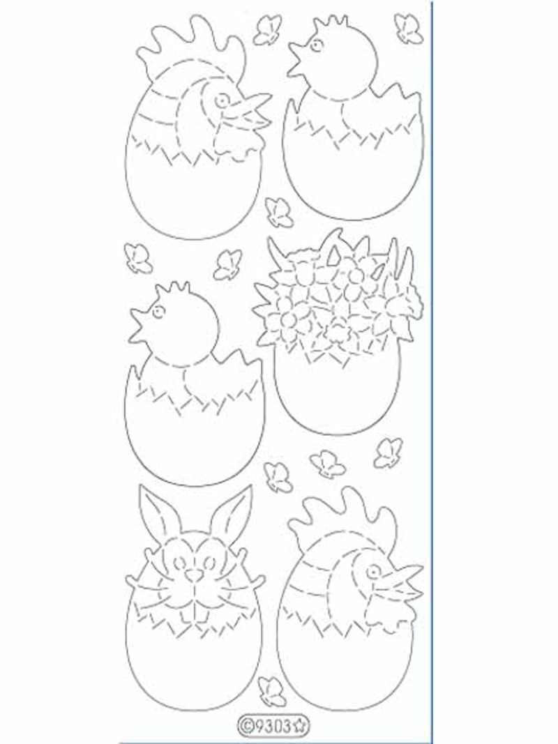 Deco Stickers - Large Half Eggs