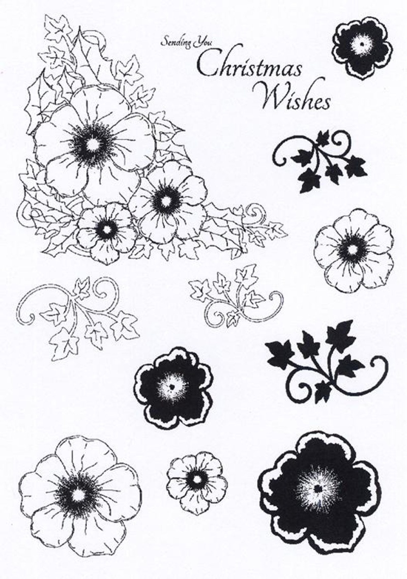 Creative Expressions - Clear Stamp Set - Christmas Rose Elements