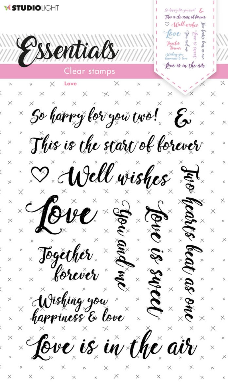 Sl Clear Stamp Sentiments/Wishes - Love Essentials 105X148x3mm 1 Pc Nr.179