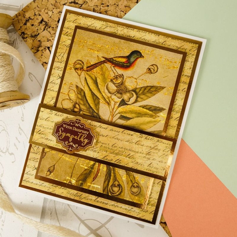 Duo Design Paper Pad - Golden Melodies & Handwritten Scripts