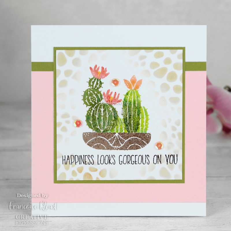 Woodware Clear Singles Build A Cactus 4 In X 6 In Stamp