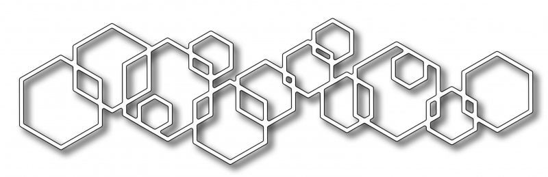 Frantic Stamper Precision Die - Linked Hexagon Border