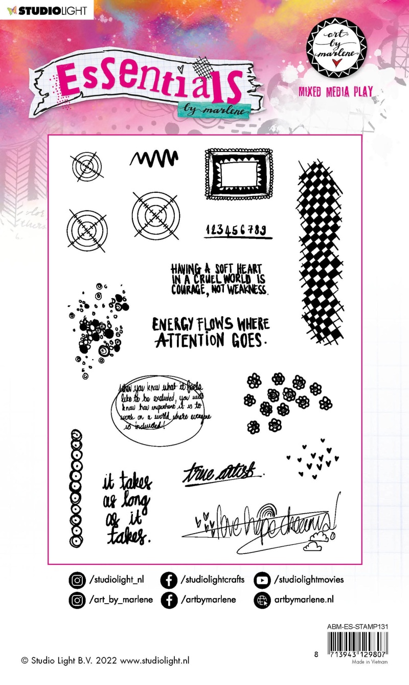 Abm Cling Stamp Mixed Media Play Essentials 148X210x6mm 1 Pc Nr.131