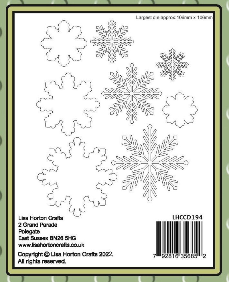 Lisa Horton Die Set - Layered Snowflakes