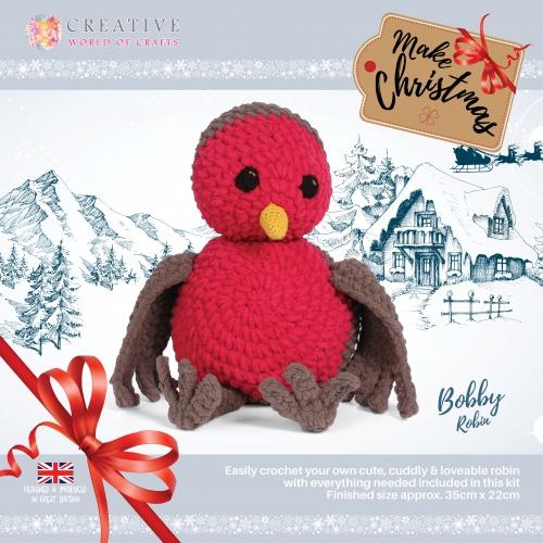 Knitty Critters Crochet Kit – Bobby Robin